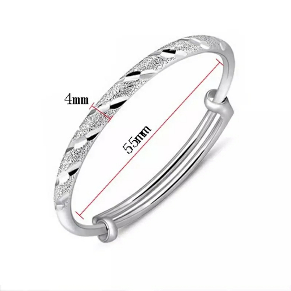NEW S925 Handmade Diamond Cut Adjustable Bracelet - Picture 5 of 13